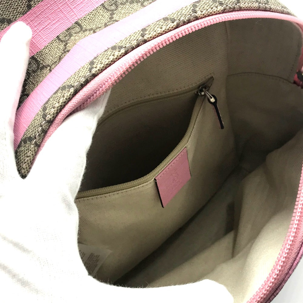 GUCCI Backpack 271327 GG Supreme Canvas Pink x Beige GG Supreme Children's Border