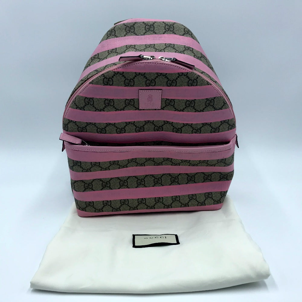 GUCCI Backpack 271327 GG Supreme Canvas Pink x Beige GG Supreme Children's Border