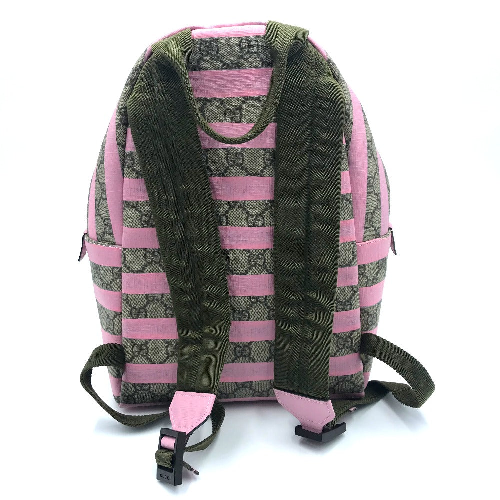 GUCCI Backpack 271327 GG Supreme Canvas Pink x Beige GG Supreme Children's Border