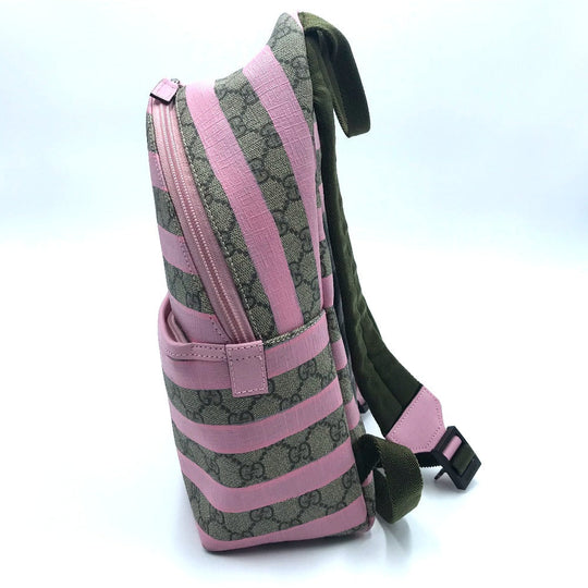 GUCCI Backpack 271327 GG Supreme Canvas Pink x Beige GG Supreme Children's Border