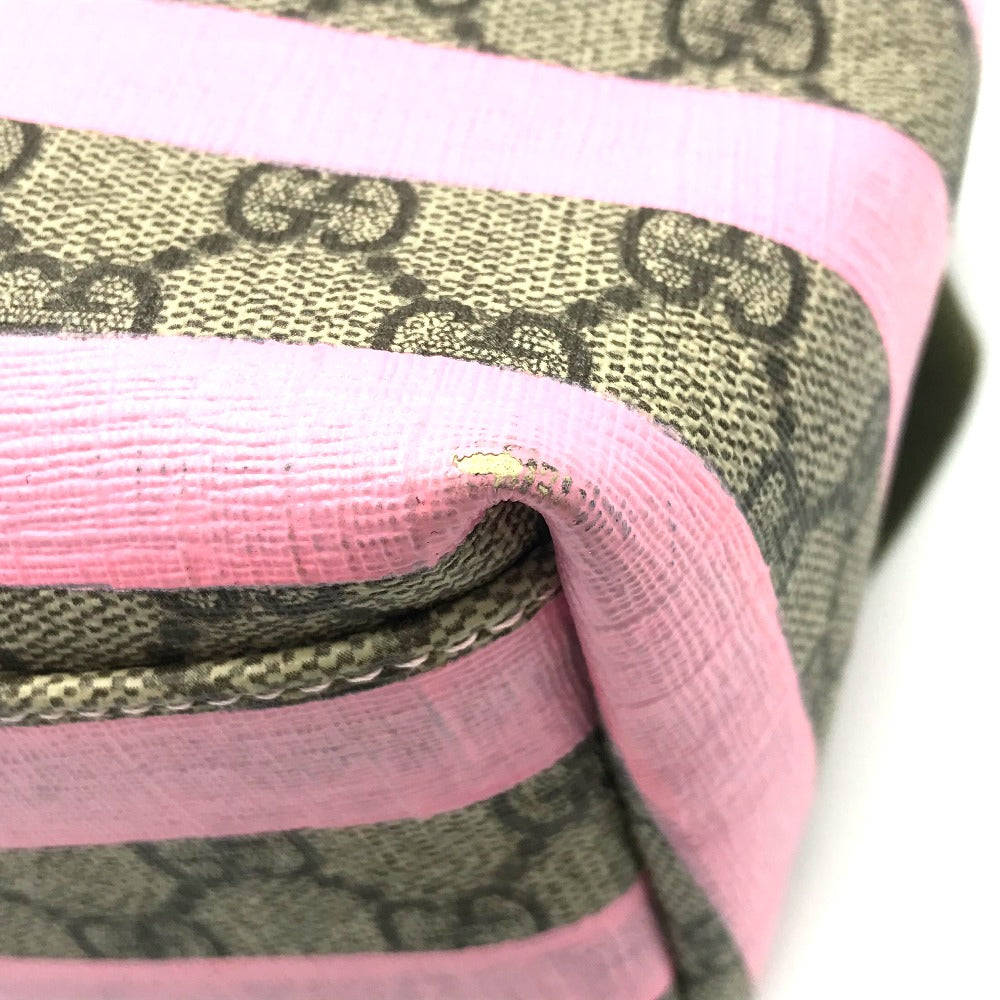 GUCCI Backpack 271327 GG Supreme Canvas Pink x Beige GG Supreme Children's Border
