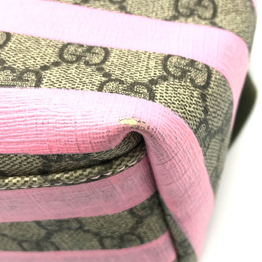 GUCCI Backpack 271327 GG Supreme Canvas Pink x Beige GG Supreme Children's Border