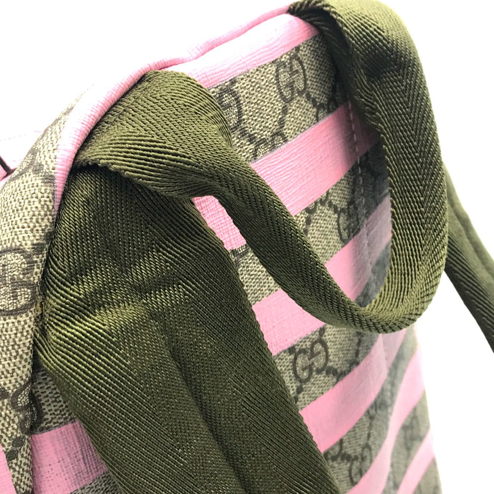 GUCCI Backpack 271327 GG Supreme Canvas Pink x Beige GG Supreme Children's Border