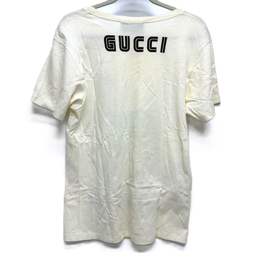 GUCCI Short sleeve T-shirt 492347 cotton Ivorytype ANIMISMO Bambi print XS