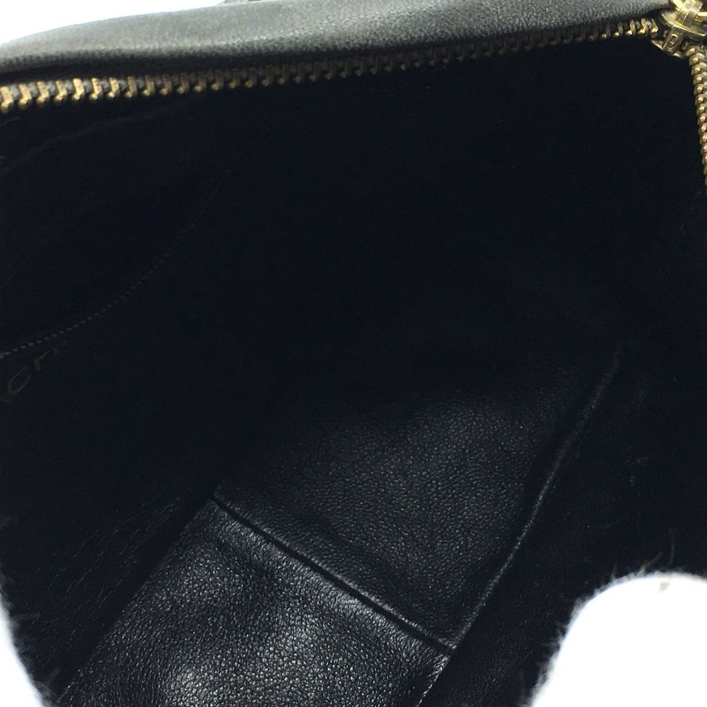 CHANEL Shoulder Bag lambskin Gray type CC COCO Mark Matrasse Fringe Women Used Authentic