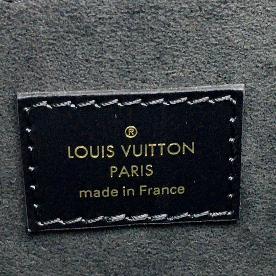 LOUIS VUITTON Shoulder Bag M55821 Calfskin black LV Lock Chain Dauphin MM Women Used Authentic