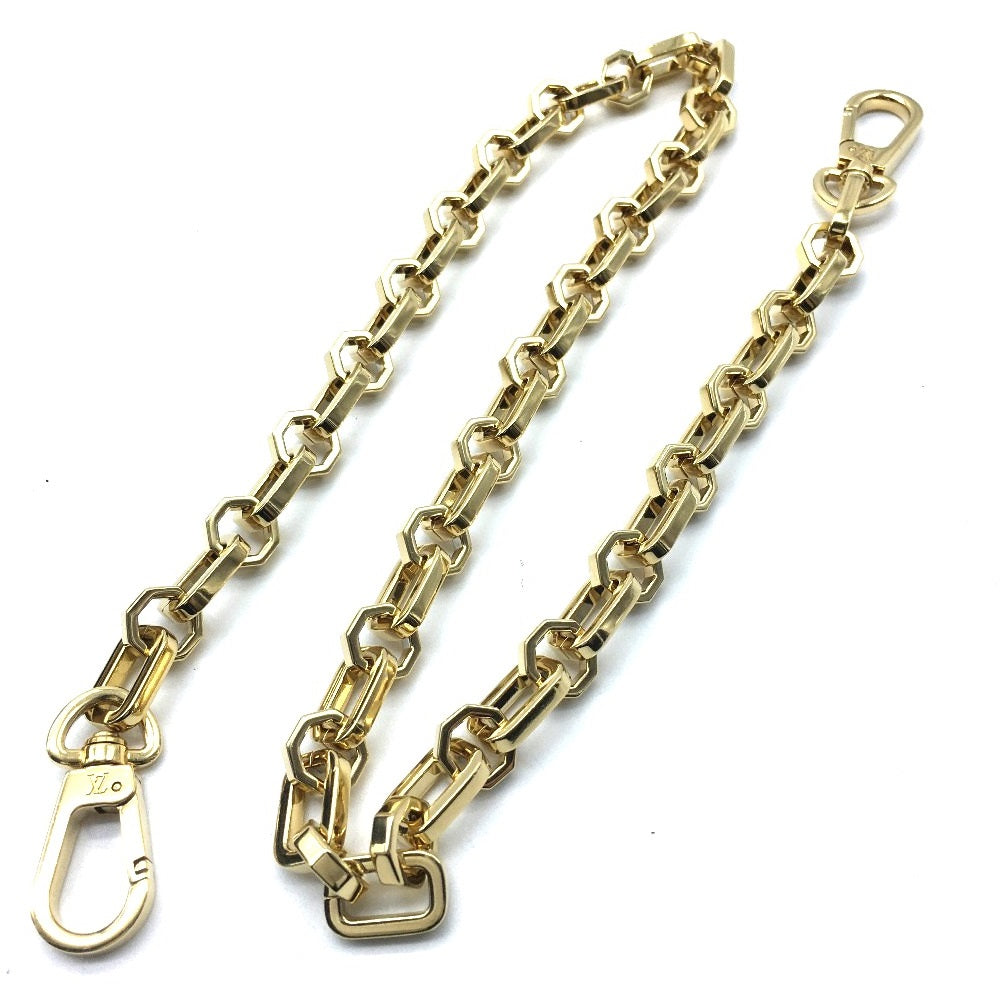 LOUIS VUITTON Shoulder Bag M55821 Calfskin black LV Lock Chain Dauphin MM Women Used Authentic