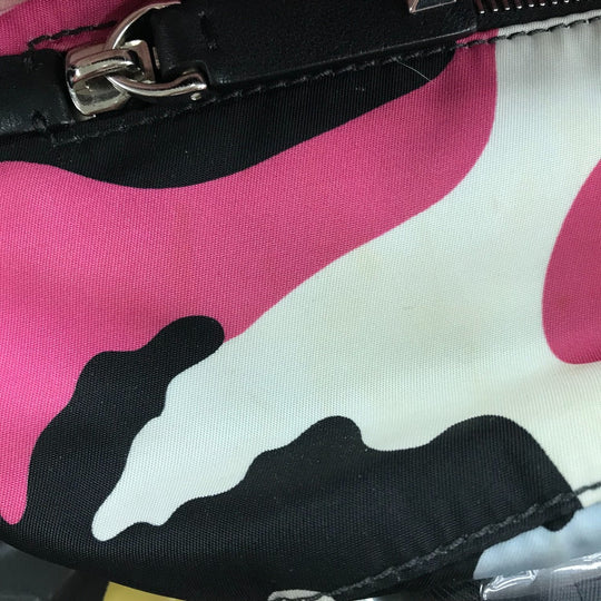 Valentino Garavani Waist bag QY2B0664TPG Nylon / leather Black x multicolor Duck shuffle mens Used Authentic