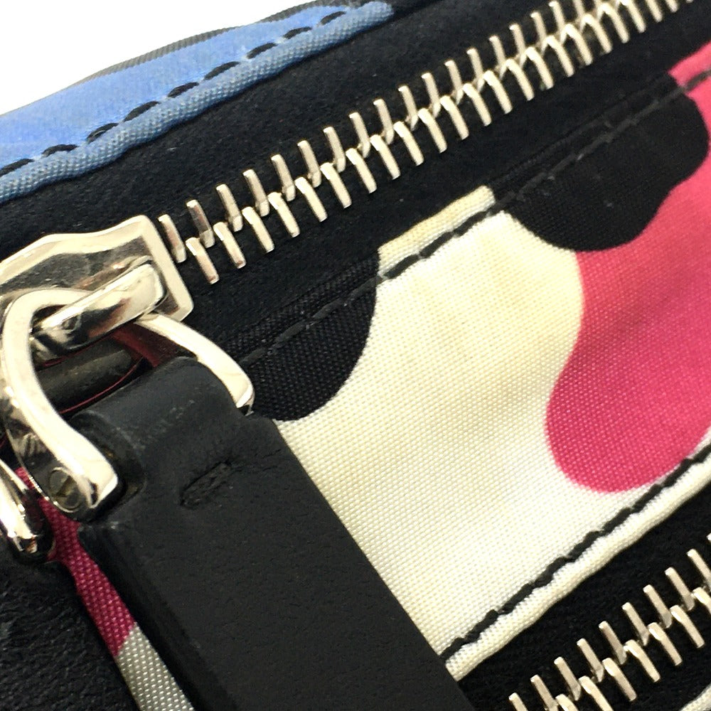 Valentino Garavani Waist bag QY2B0664TPG Nylon / leather Black x multicolor Duck shuffle mens Used Authentic