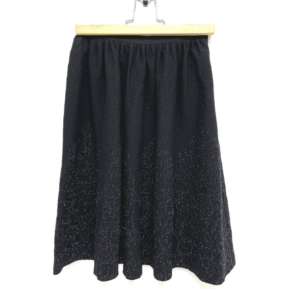 CHANEL setup P29091K00191 Wool, Rayon, Cashmere / Polyester black 06A Glitter knit flare skirt Women 38/34 Used Authentic