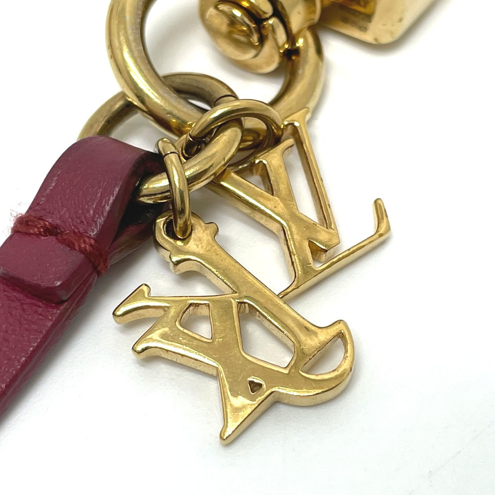 LOUIS VUITTON key ring M62735 leather Bordeaux LV Rabbit Jeff Koons Women Used Authentic