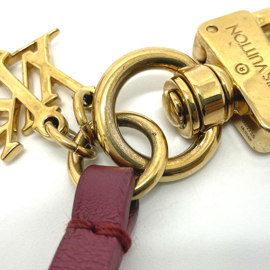 LOUIS VUITTON key ring M62735 leather Bordeaux LV Rabbit Jeff Koons Women Used Authentic