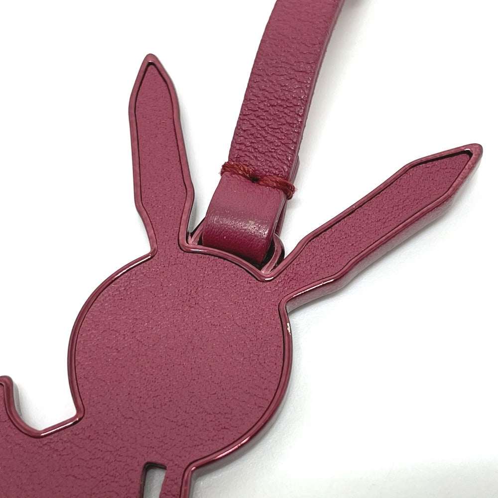 LOUIS VUITTON key ring M62735 leather Bordeaux LV Rabbit Jeff Koons Women Used Authentic