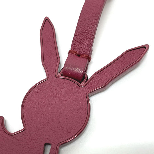 LOUIS VUITTON key ring M62735 leather Bordeaux LV Rabbit Jeff Koons Women Used Authentic