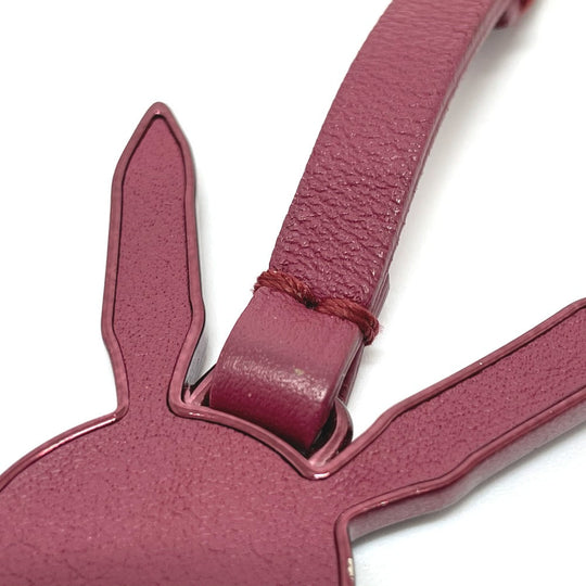LOUIS VUITTON key ring M62735 leather Bordeaux LV Rabbit Jeff Koons Women Used Authentic