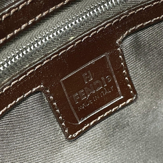 FENDI Shoulder Bag 2321.26424 Canvas / leather Brown type FF Logo Zucca Pattern Mamma Bucket Women Used Authentic