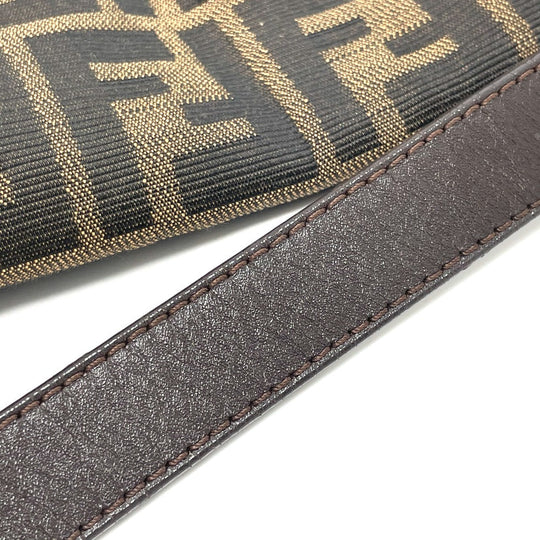 FENDI Shoulder Bag 2321.26424 Canvas / leather Brown type FF Logo Zucca Pattern Mamma Bucket Women Used Authentic
