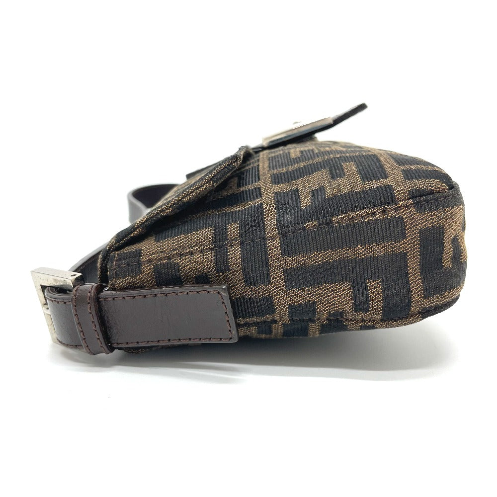 FENDI Shoulder Bag 2321.26424 Canvas / leather Brown type FF Logo Zucca Pattern Mamma Bucket Women Used Authentic