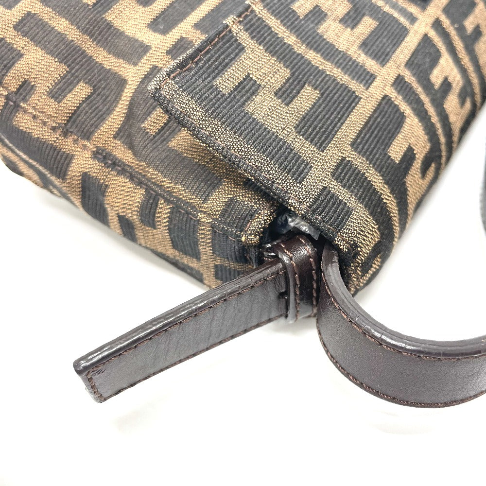FENDI Shoulder Bag 2321.26424 Canvas / leather Brown type FF Logo Zucca Pattern Mamma Bucket Women Used Authentic
