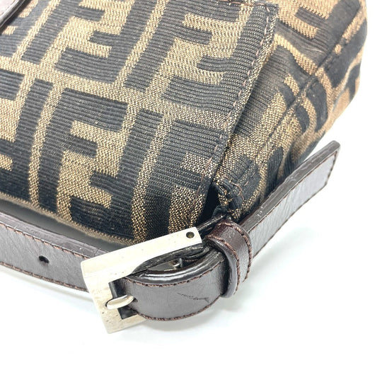 FENDI Shoulder Bag 2321.26424 Canvas / leather Brown type FF Logo Zucca Pattern Mamma Bucket Women Used Authentic