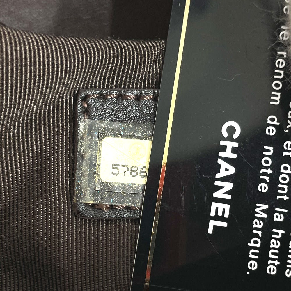 CHANEL Shoulder Bag lambskin Brown logo Sacosh unisex(Unisex) Used Authentic