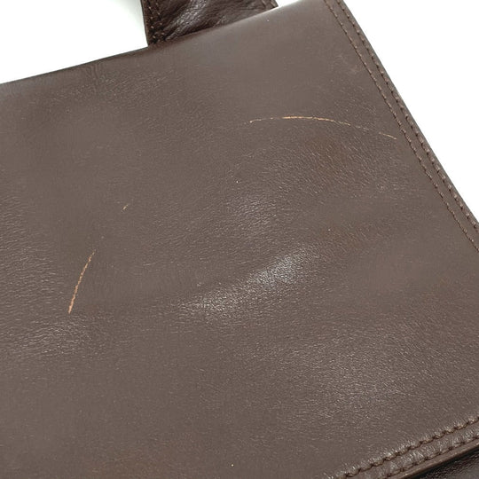 CHANEL Shoulder Bag lambskin Brown logo Sacosh unisex(Unisex) Used Authentic