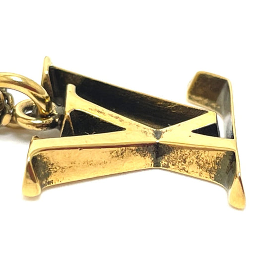 LOUIS VUITTON Necklace M68903 Gold Plated gold coral motif LV initial coral mens Used Authentic
