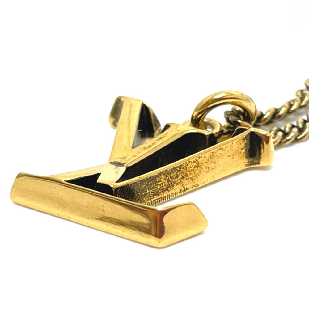 LOUIS VUITTON Necklace M68903 Gold Plated gold coral motif LV initial coral mens Used Authentic