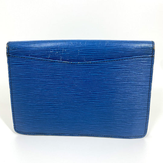 LOUIS VUITTON Clutch bag M52655 Epi Leather blue Epi Montagne 23 mens Used Authentic