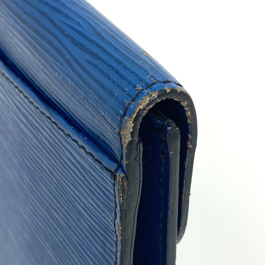 LOUIS VUITTON Clutch bag M52655 Epi Leather blue Epi Montagne 23 mens Used Authentic