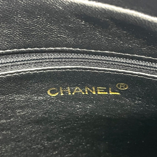 CHANEL Shoulder Bag Calfskin black bag vintage COCO Mark stitch Women Used Authentic