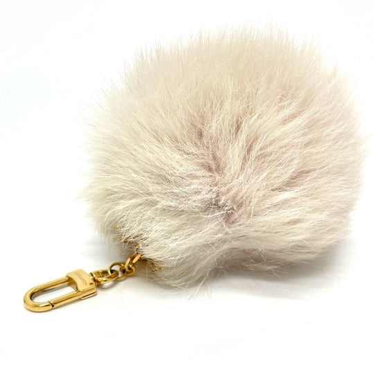 LOUIS VUITTON charm M67371 Fur, Metal pink key ring Fuzzy bubble Women Used Authentic