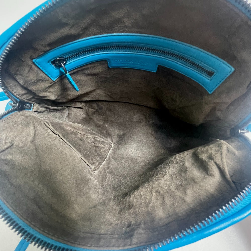 BOTTEGAVENETA Shoulder Bag 245354 Lamb leather blue INTRECCIATO Nodini Women Used Authentic