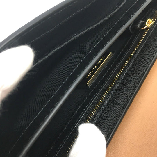 Tory Burch Shoulder Bag leather black logo Chain