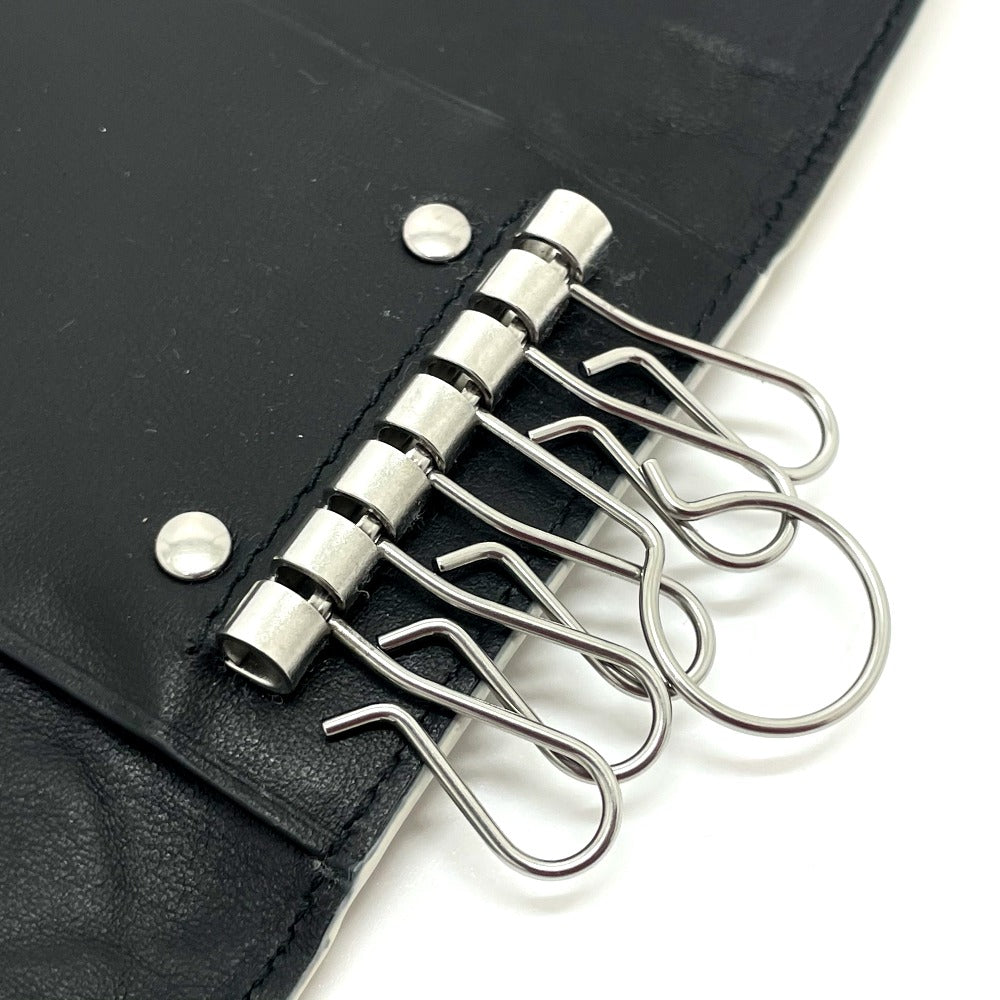 BOTTEGAVENETA Key case Key holder  630336 leather off white INTRECCIATO Key ring unisex(Unisex) Used Authentic