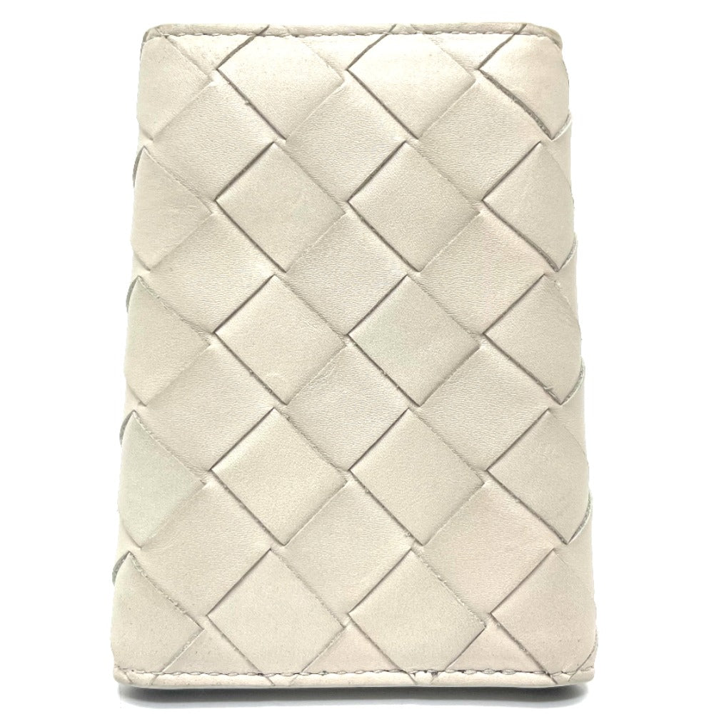 BOTTEGAVENETA Key case Key holder  630336 leather off white INTRECCIATO Key ring unisex(Unisex) Used Authentic