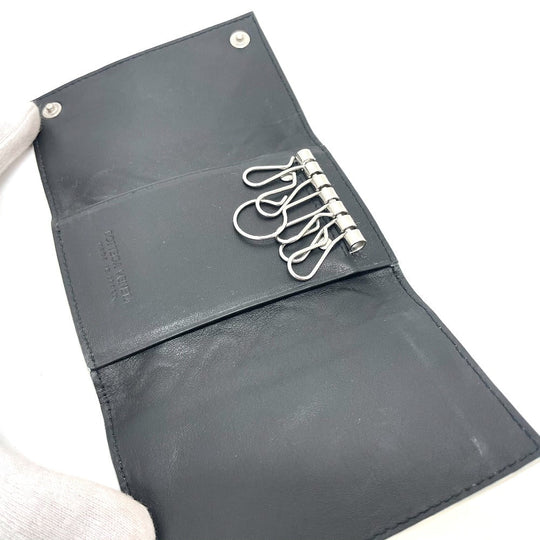 BOTTEGAVENETA Key case Key holder  630336 leather off white INTRECCIATO Key ring unisex(Unisex) Used Authentic