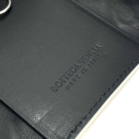 BOTTEGAVENETA Key case Key holder  630336 leather off white INTRECCIATO Key ring unisex(Unisex) Used Authentic
