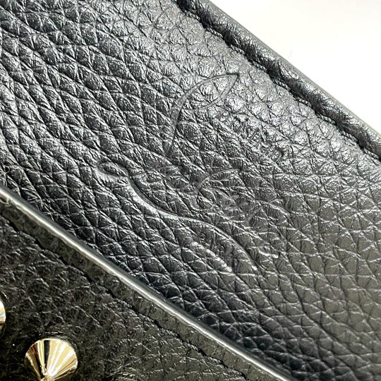 Christian Louboutin Clutch bag leather black Spike studs Sky porch unisex(Unisex) Used Authentic