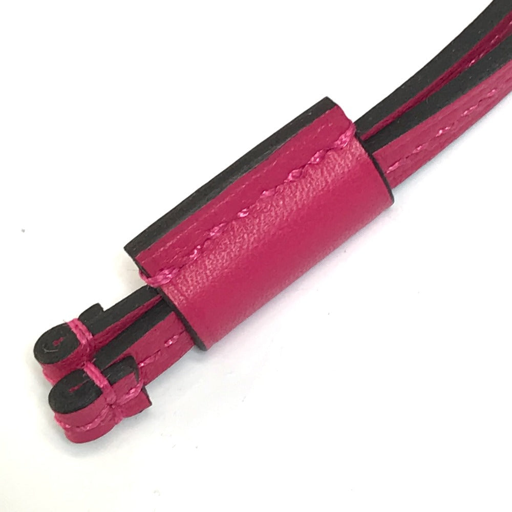 HERMES Necklace Vaux Swift Pink type Pendant Okelley GM Women Used Authentic
