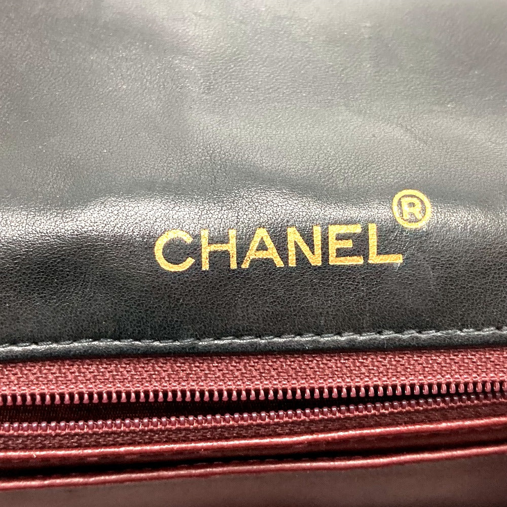 CHANEL Shoulder Bag lambskin black CCCOCO Mark Diana 22 Women Used Authentic