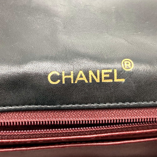 CHANEL Shoulder Bag lambskin black CCCOCO Mark Diana 22 Women Used Authentic