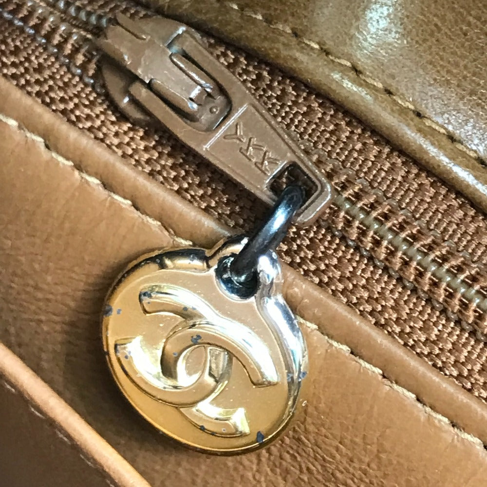 CHANEL Handbag lambskin Brown Matrasse CC COCO Mark Women Used Authentic