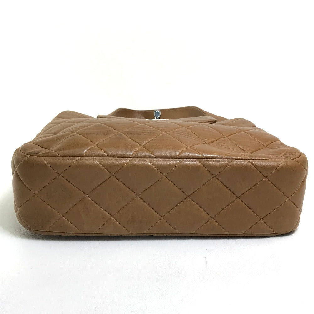 CHANEL Handbag lambskin Brown Matrasse CC COCO Mark Women Used Authentic
