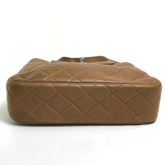 CHANEL Handbag lambskin Brown Matrasse CC COCO Mark Women Used Authentic