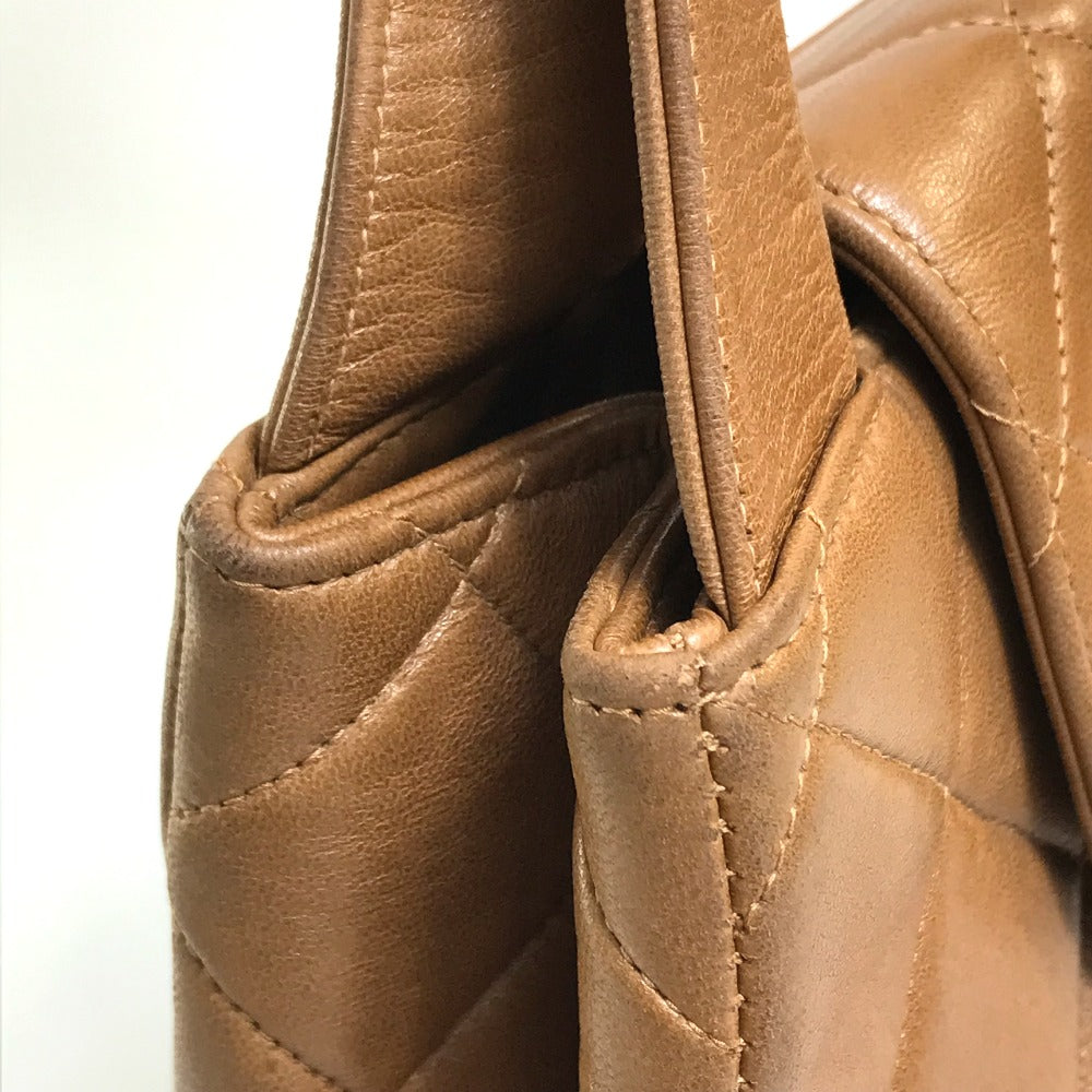 CHANEL Handbag lambskin Brown Matrasse CC COCO Mark Women Used Authentic