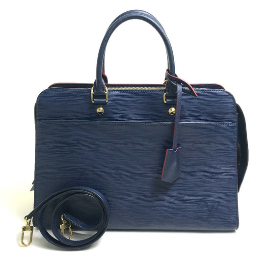 LOUIS VUITTON Handbag M54150 Epi Leather Navy x red Epi Vaneau GM Women Used Authentic