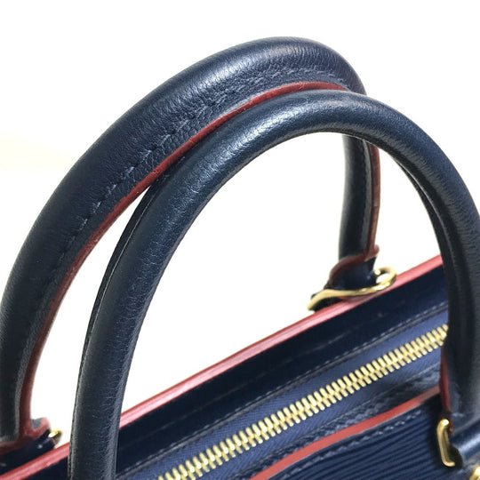 LOUIS VUITTON Handbag M54150 Epi Leather Navy x red Epi Vaneau GM Women Used Authentic