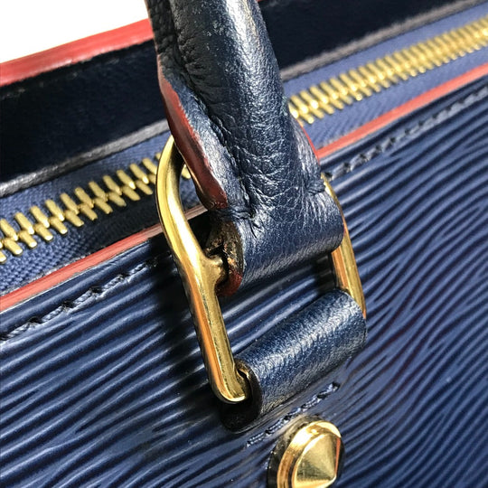 LOUIS VUITTON Handbag M54150 Epi Leather Navy x red Epi Vaneau GM Women Used Authentic