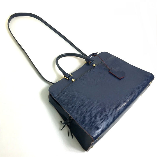 LOUIS VUITTON Handbag M54150 Epi Leather Navy x red Epi Vaneau GM Women Used Authentic